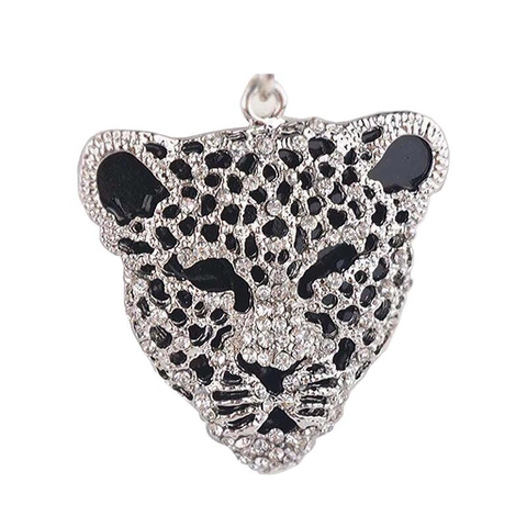 Luxe Legering Strass Luipaardhoofd Sleutelhanger Mode Dierenontwerp Tas Charm Voor Handtas Sleutels Accessoire Unisex Cadeau