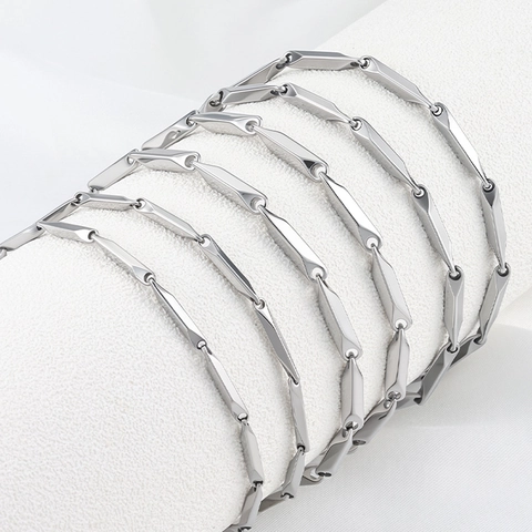 Edelstahl DIY Schmuckherstellung Kette Twist Kettenglied Für Minimalistische Halskette Armband Erkenntnisse Silber Farbe Handwerk Zubehör