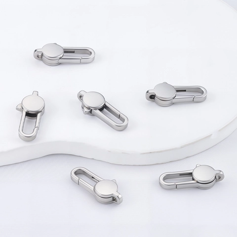 Polished 304 Stainless Steel Rectangular Lobster Clasp 20mm DIY Jewelry Accessories For Necklace Bracelet Making Connector Finding