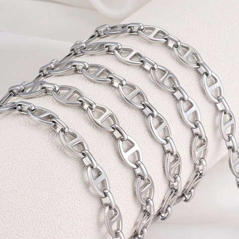 High Quality Polished Stainless Steel Anchor Pig Nose Link Chain For DIY Jewelry Making Necklace Bracelet Accessory Findings