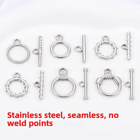 Integrated Seamless Stainless Steel OT Toggle Clasp DIY Jewelry Connector For Necklace Bracelet Making Fashion Findings