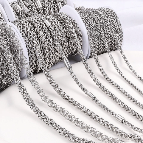 Stainless Steel DIY Jewelry Making Chain Keel Petal Byzantine Link Chain For Necklace Bracelet Fashion Accessories