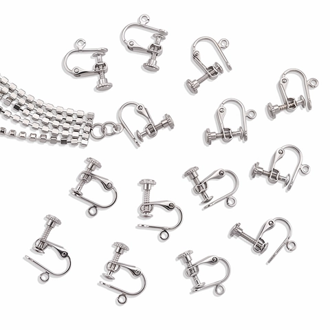 Stainless Steel Spiral Earring Converter DIY Jewelry Making Finding Adjustable Painless Finding Accessory For Non-Pierced Ears