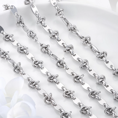 Stainless Steel Pig Nose Coffee Bean DIY Chain Knotted Mariner Link For Necklace Bracelet Fashion Jewelry Making Components