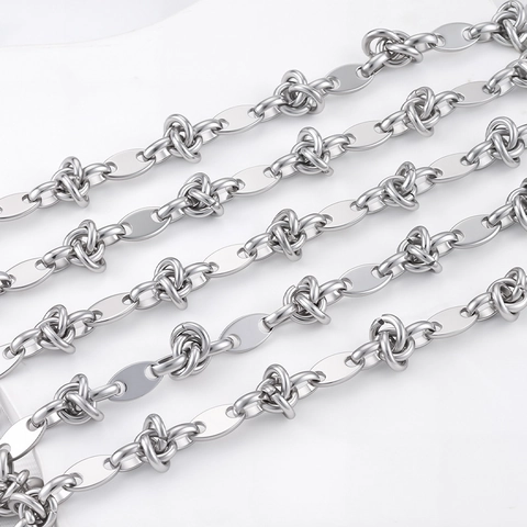 Stainless Steel Pig Nose Coffee Bean DIY Chain Knotted Mariner Link For Necklace Bracelet Fashion Jewelry Making Components