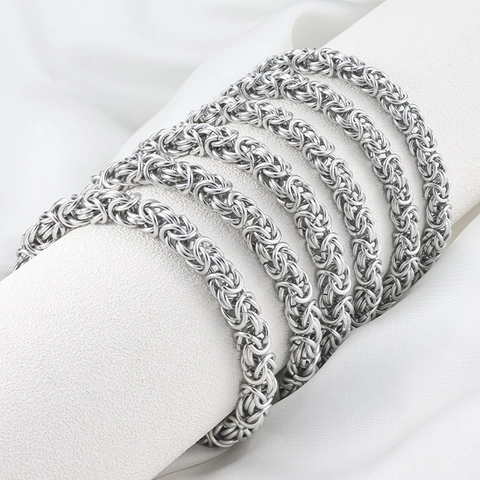 Handmade Byzantine Dragon Bone Chain Stainless Steel DIY Jewelry Accessory For Necklace Bracelet Making Hip Hop Style Unisex
