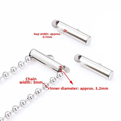 Edelstahl Gleitendkappen Verbinder Für DIY Schmuckherstellung Armband Halskette Mehrlagige Perlenkette Zubehör