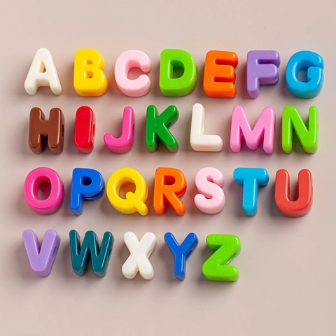 Acryl Alphabet Buchstaben Perlen Großes Loch DIY Handgemachte Schmuckherstellung Zubehör Für Armband Schlüsselanhänger