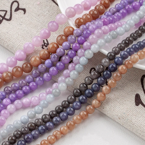 Natürliche Jade Rundperlen Für DIY Schmuckherstellung Polierte Lose Steinperlen Für Handgefertigte Armbänder Halsketten Neuer Chinesischer Stil Kunsthandwerk Zubehör