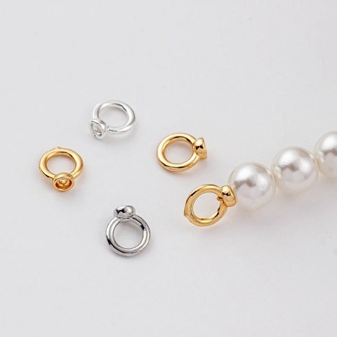 Copper Rhinestone Jewelry Connectors For DIY Necklace Bracelet Making Round Closed Jump Rings Jewelry Making Findings