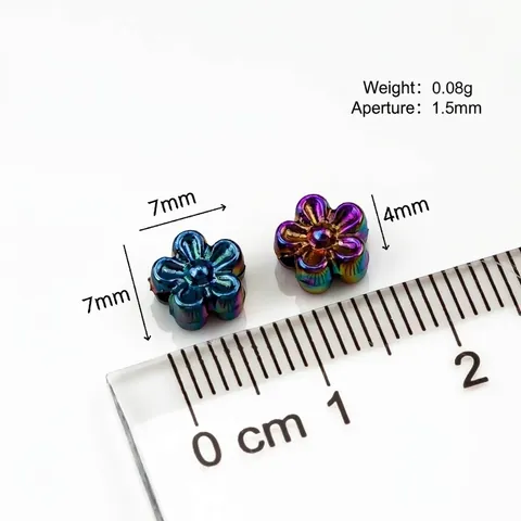Perline in Resina a Forma di Fiore Colore AB per Creazione Gioielli Fai da Te Perline Distanziatrici in Acrilico per Bracciali Collane
