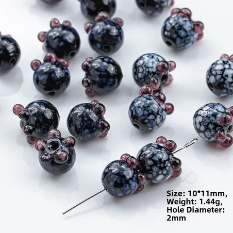 Χειροποίητες Χάντρες Lampwork από Γυαλί Σχήμα Μύρτιλου για DIY Κατασκευή Κοσμημάτων Βραχιόλια Κολιέ Σκουλαρίκια Αξεσουάρ