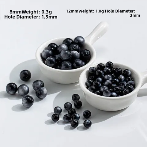 Dreamy Stream Resin Cat Eye Round Beads DIY Jewelry Accessories For Bracelet Necklace Making Smooth Polished Loose Beads