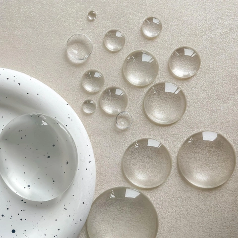 Clear Transparent Round Glass Cabochons Dome Flat Back DIY Jewelry Making Accessories Necklace Bracelet Pendant Craft