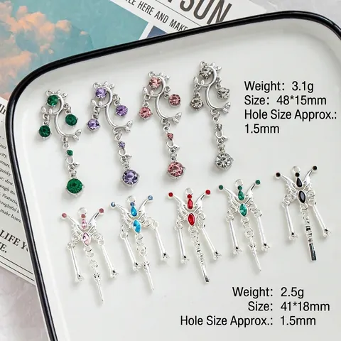Breloques Gland Papillon Vigne Incrustées de Zirconium en Alliage pour Fabrication Bijoux DIY Style Gothique Vintage Boucles d'Oreilles