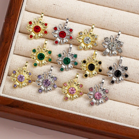 Ciondolo Margherita Stile Vintage Francese Lega Zirconia Accessorio Per Gioielli DIY Per Collana Bracciale Ciondolo Floreale