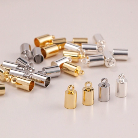 Terminali Cilindrici in Rame Placcato Oro Connettore per Gioielli Fai da Te per Collane Bracciali Accessori per Creazione
