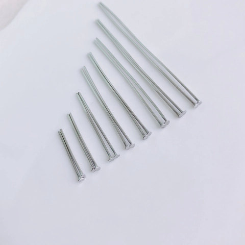 Spilli a T in Acciaio Inossidabile Chiodini a Testa Piatta per Creazione Gioielli Fai da Te Accessori per Perline Argento