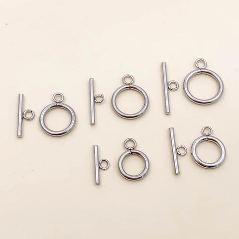 Polished Stainless Steel OT Toggle Clasp Round Connector For DIY Jewelry Making Bracelet Necklace Handmade Findings