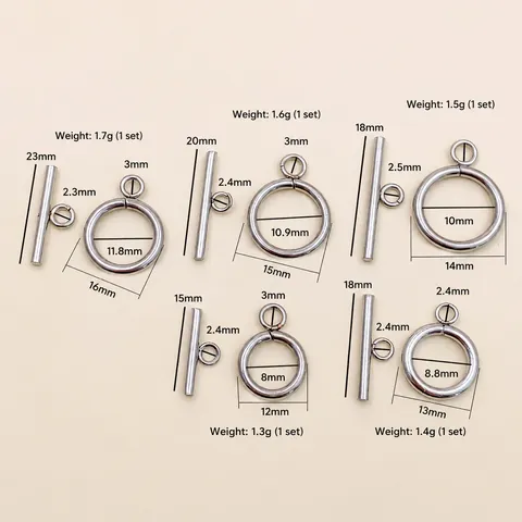 Polished Stainless Steel OT Toggle Clasp Round Connector For DIY Jewelry Making Bracelet Necklace Handmade Findings