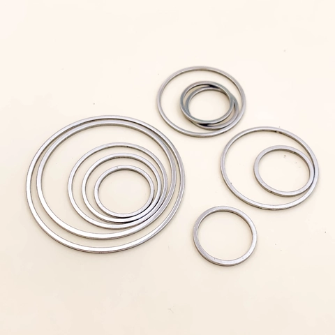 Minimalist Stainless Steel Round Circle Pendant For DIY Jewelry Making Geometric Polished Silver Accessories For Women
