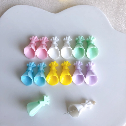 Mini Bouquet Flower Resin Charms For DIY Jewelry Making Bow Knot Sweet Candy Color Pendants For Bracelets Necklaces Earrings Handcraft