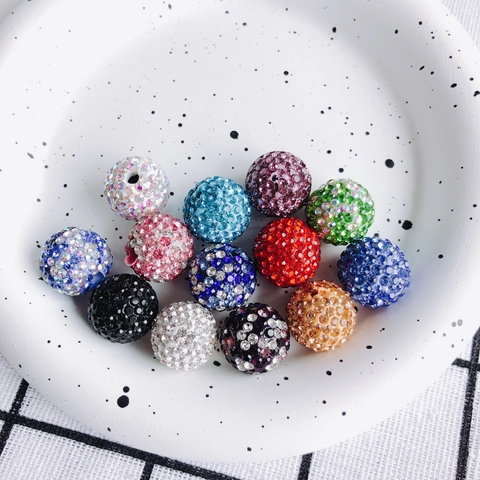 Funkelnde Strass Disco Ball Perlen Runde Lose Abstandsperlen Für DIY Schmuckherstellung Armband Halskette Handwerk Zubehör