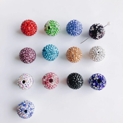Funkelnde Strass Disco Ball Perlen Runde Lose Abstandsperlen Für DIY Schmuckherstellung Armband Halskette Handwerk Zubehör
