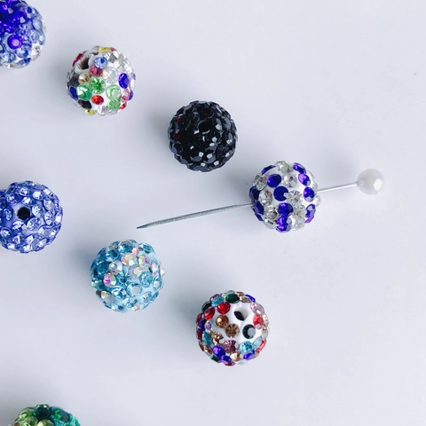 Strass Pflaster Disco Ball Perlen Für DIY Schmuckherstellung Shamballa Ton Rund Lose Abstandshalter Perlen Handwerk Zubehör