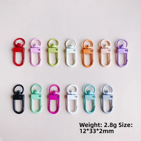 Colorful Metal Swivel Lobster Clasp Snap Hooks DIY Jewelry Making Findings Lacquer Swivel Clasps For Keychain Bag Decoration