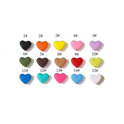 DIY Heart Shaped Alloy Beads Colorful Painted Enamel Love Heart Spacers For Jewelry Making Necklace Bracelet Accessory