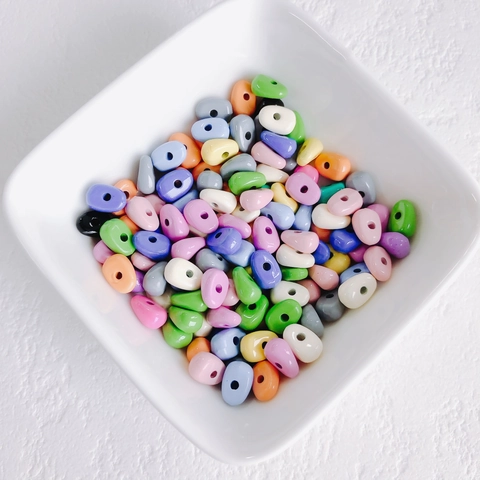Colorful Painted Alloy Oval Beads For DIY Jewelry Making Handmade Necklace Bracelet Accessories Multi Color Lacquered Beads