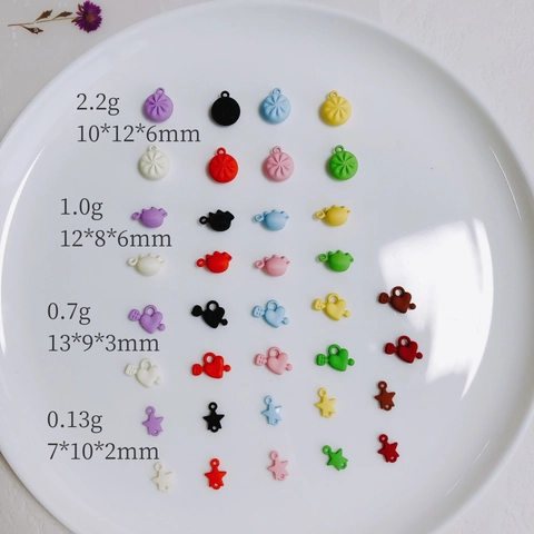 Simulation Mini Alloy Food Charms For DIY Jewelry Making Bun Dumpling Heart Star Shapes Painted Pendant For Earring Bracelet