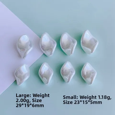 French Vintage Irregular Iridescent Pearl Acrylic Beads For DIY Jewelry Making Exquisite Elegant Charms Components