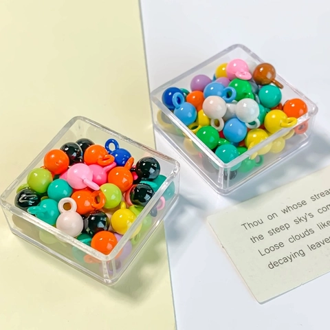 Macaron Alloy Round Bead Pendants Painted Ball Charms For DIY Jewelry Making Necklaces Keychains Craft Accessories