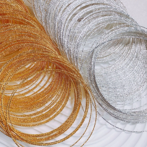 14K Gold Filled Gedrehter Metalldraht Für DIY Schmuckherstellung Antiker Stil Diamantschliff Eisendraht Für Armband Ohrring Haarnadel Zubehör