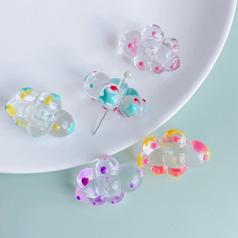 DIY Jewelry Making Accessories Acrylic Resin Hand Painted Cartoon Cloud Pendants For Handmade Necklace Bracelet Jewelry Charms