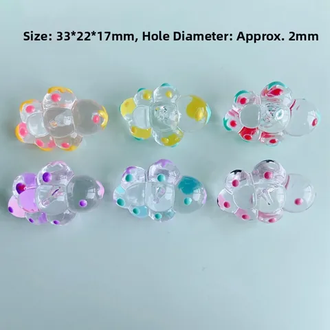 DIY Jewelry Making Accessories Acrylic Resin Hand Painted Cartoon Cloud Pendants For Handmade Necklace Bracelet Jewelry Charms