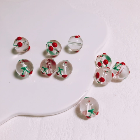 Cartoon Animal Fruit Glass Beads For DIY Jewelry Making Fresh Lampwork Loose Beads For Bracelet Necklace Earring Accessory