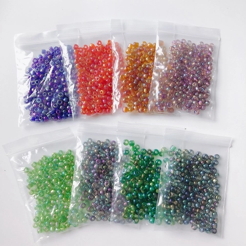 Multicolor AB Transparent 4mm Glasperlen Für DIY Schmuckherstellung Halsketten Armbänder Handgefertigtes Zubehör Perlen