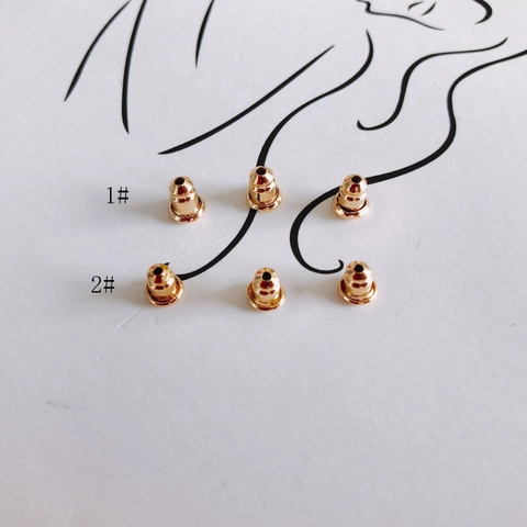 Gold Plated Metal Bullet Earring Backs Stoppers For DIY Jewelry Making Accessories Earring Findings Simple Bullet Shape Earring Nuts