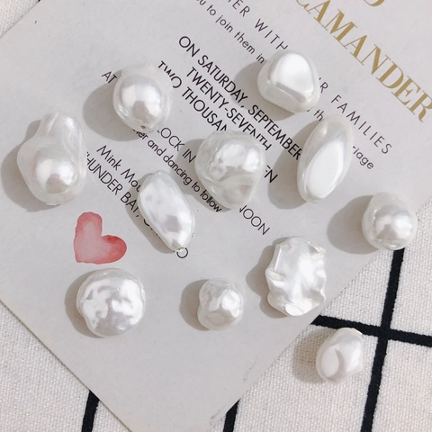 Baroque Irregular Shell Artificial Pearl Pendants Creamy White For DIY Jewelry Making Accessories Earring Necklace Material Supplies