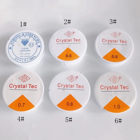 Crystal Tec Polyurethane Transparent Elastic Thread For Jewelry Making Strong Stretchy Crystal String For Beads Bracelet Necklace DIY Craft Supply