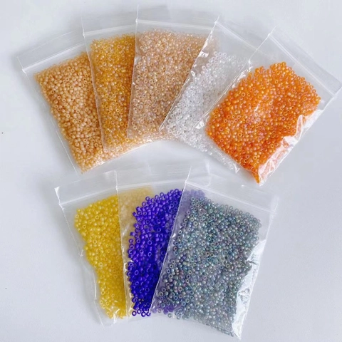 Mostacillas de Color AB Esmerilado Multicolor Vidrio de Lámpara Cuentas Sueltas para la Fabricación de Joyas DIY Collar Pulsera Accesorio
