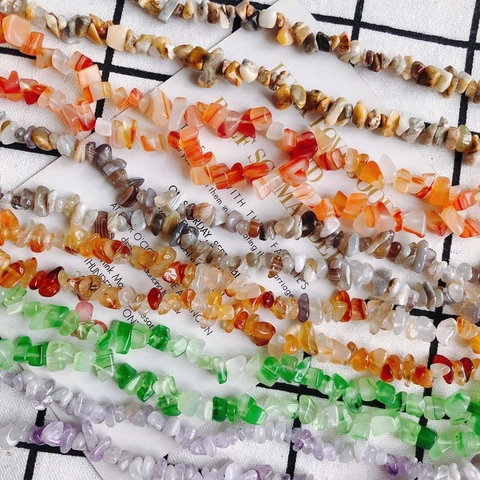 DIY Schmuckzubehör Unregelmäßige Bruchstein Glasperlen Transparente Kies Charms Für Halskette Armband Bastelmaterial