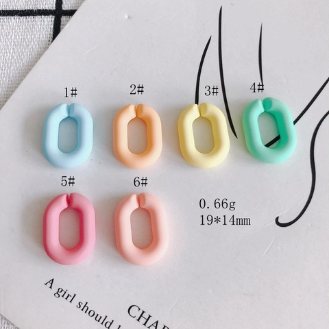 Anneaux Ouverts Ovales En Acrylique Mat Couleur Macaron Pour Création De Bijoux DIY Maillons Couleur Bonbon Pour Bracelet Collier