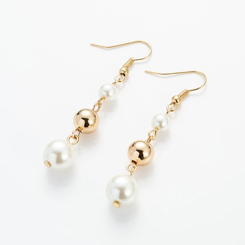 Fashion Alloy Artificial Pearl Drop Earrings Red Rhinestone Shamballa Ball Evil Eye Cherry Style Earrings For Women Jewelry Gift