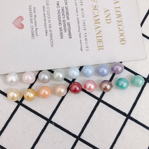 Bunte Harz Imitation Künstliche Perle Runde Künstliche Perlen Für DIY Schmuckherstellung Handgefertigte Haarschmuck Zubehör Mehrere Farben