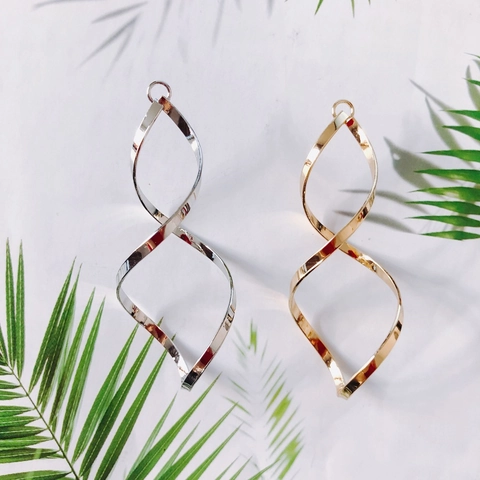 DIY Jewelry Accessories Electroplated Alloy Spiral Twisted Pendants For Earring Making Minimalist Geometric Earring Findings DIY Materials Women