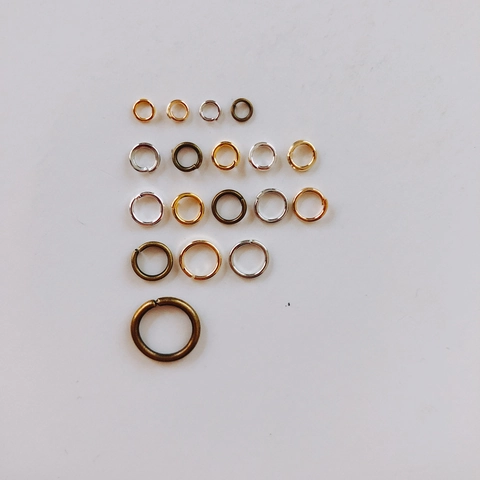 Anellini Aperti in Metallo per Creazione Gioielli Fai da Te Collana Bracciale Anelli di Collegamento Varie Dimensioni